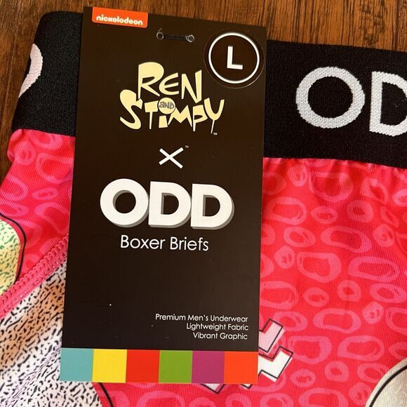 Ren and Stimpy Boxer Briefs Mens Large Nickelodeon Odd Sox Retro 90s Lightweight - Picture 4 of 7